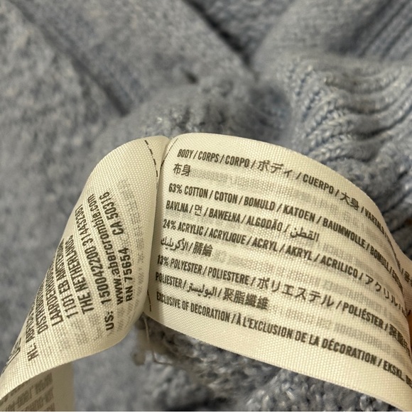 Abercrombie & Fitch Cardigan Size Large Blue Button Up Lightweight Knit Sweater - Picture 6 of 8